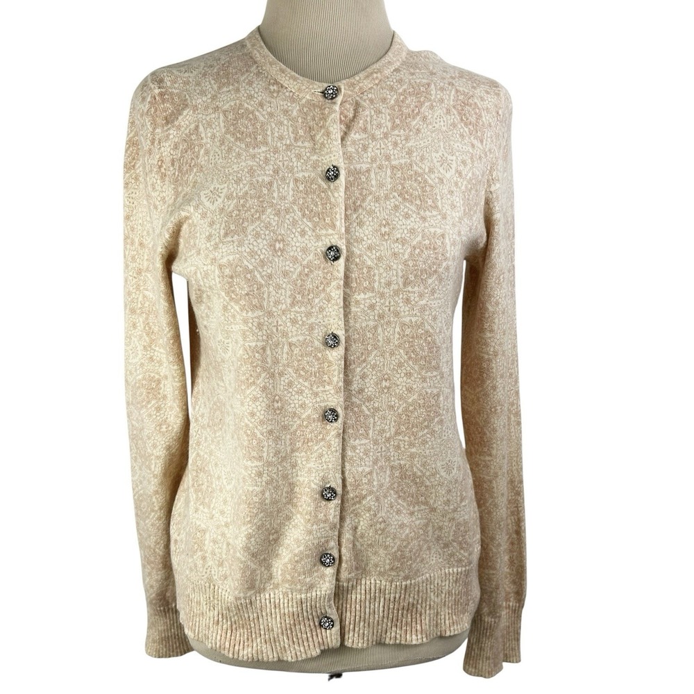 VINTAGE Gap Wool Angora Y2K CARDIGAN SWEATER M Soft Girl Rhinestone Preppy